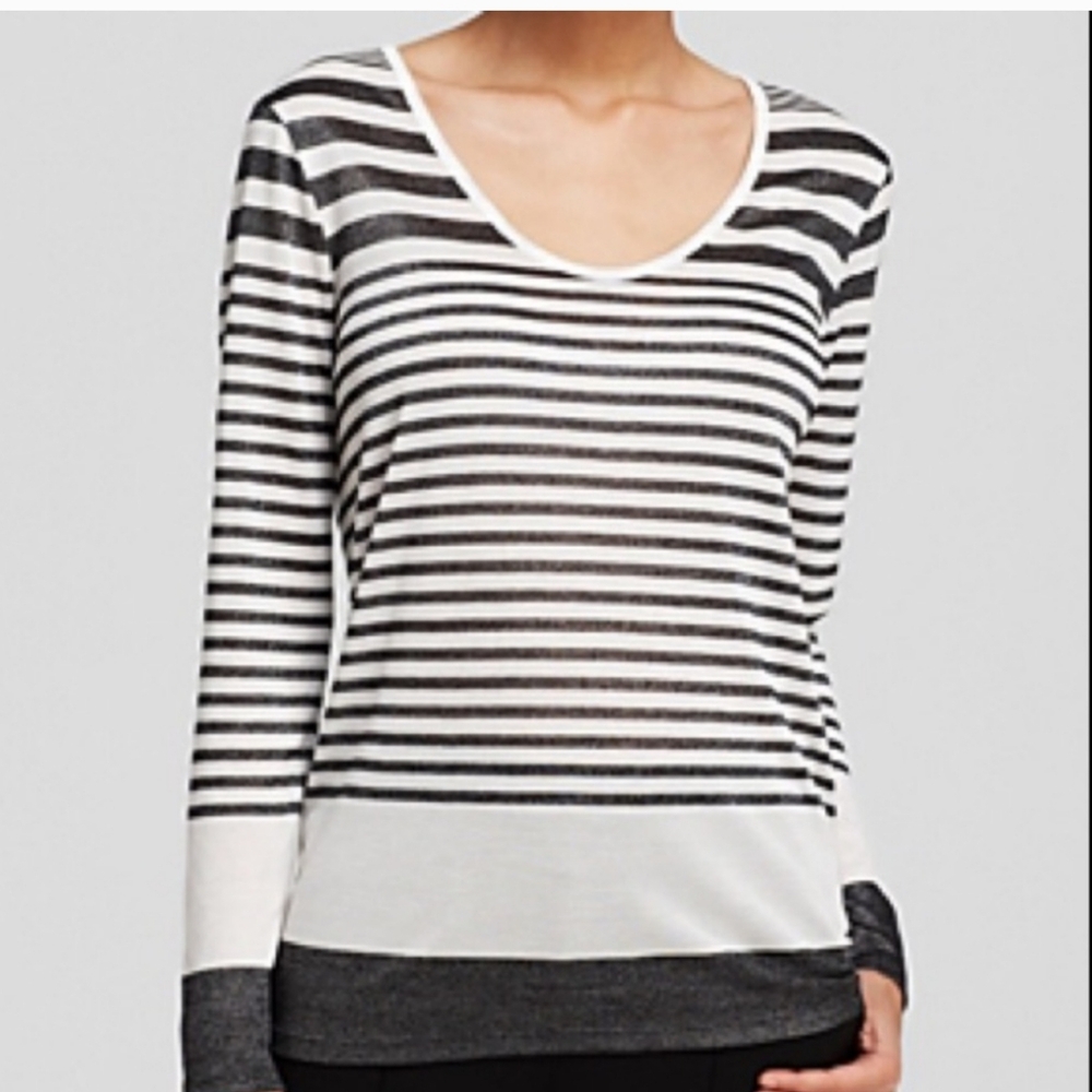 VINCE Variegated Long Sleeve Tee LIKE NEW